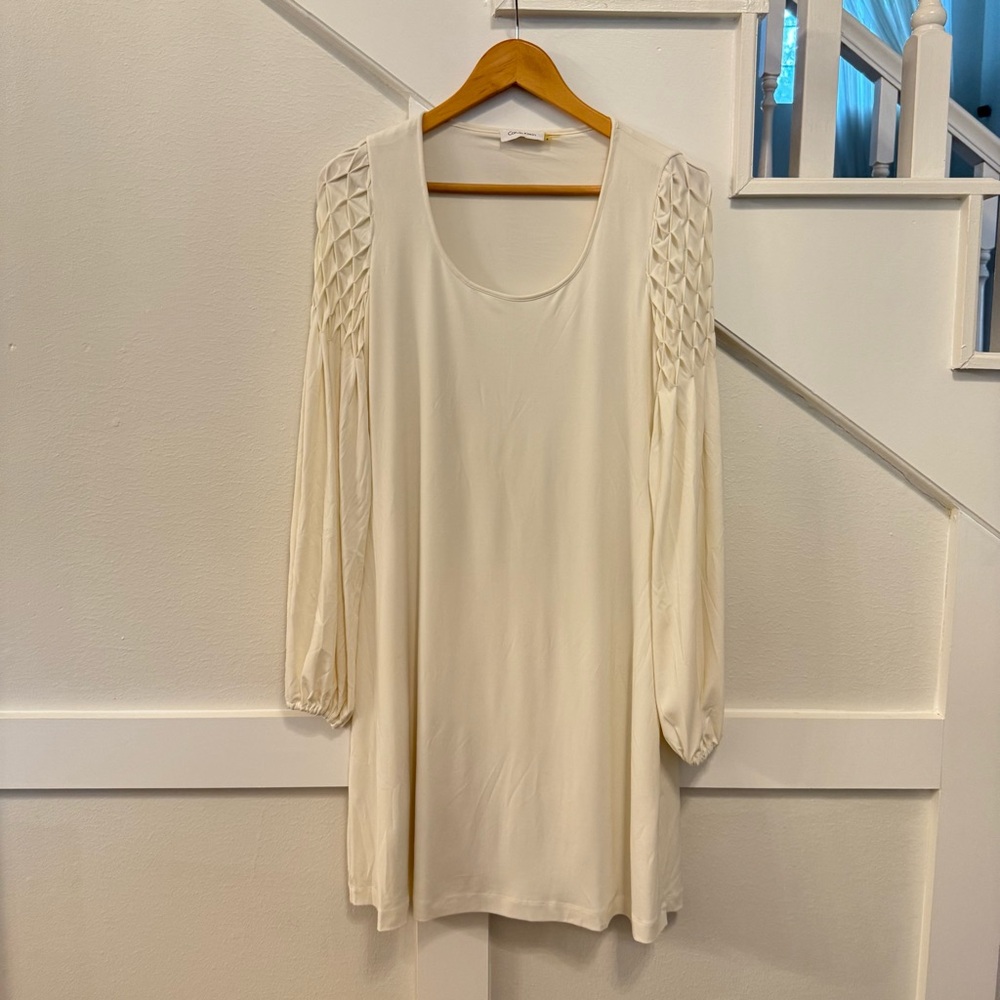 Calvin Klein Cream Ivory Dress Long Sleeves size 4